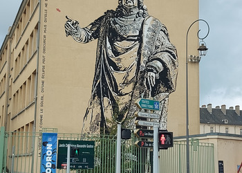 Mural króla Stanisława Leszczyńskiego - Nancy, Francja