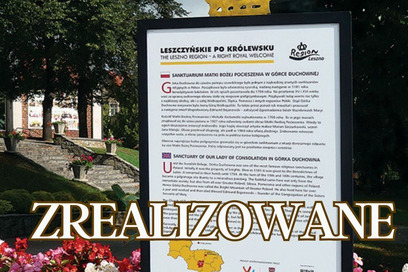 Realizacja zadania odnowienia 12 tablic w regionie leszczyńskim - zakończona! Dofinansowanie z UMWW